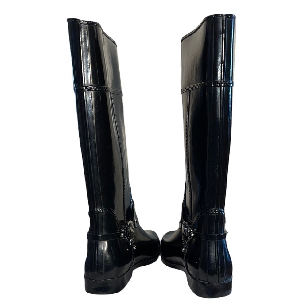 Michael Kors Black Fulton Rain boots size 8 EUC - Picture 6 of 10